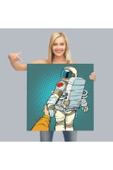 Uzaya Giden Astronot Kanvas Tablo-5073
