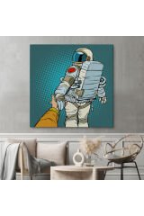Uzaya Giden Astronot Kanvas Tablo-5073