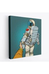 Uzaya Giden Astronot Kanvas Tablo-5073
