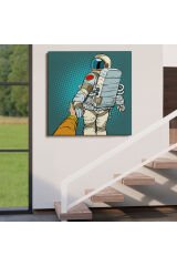 Uzaya Giden Astronot Kanvas Tablo-5073