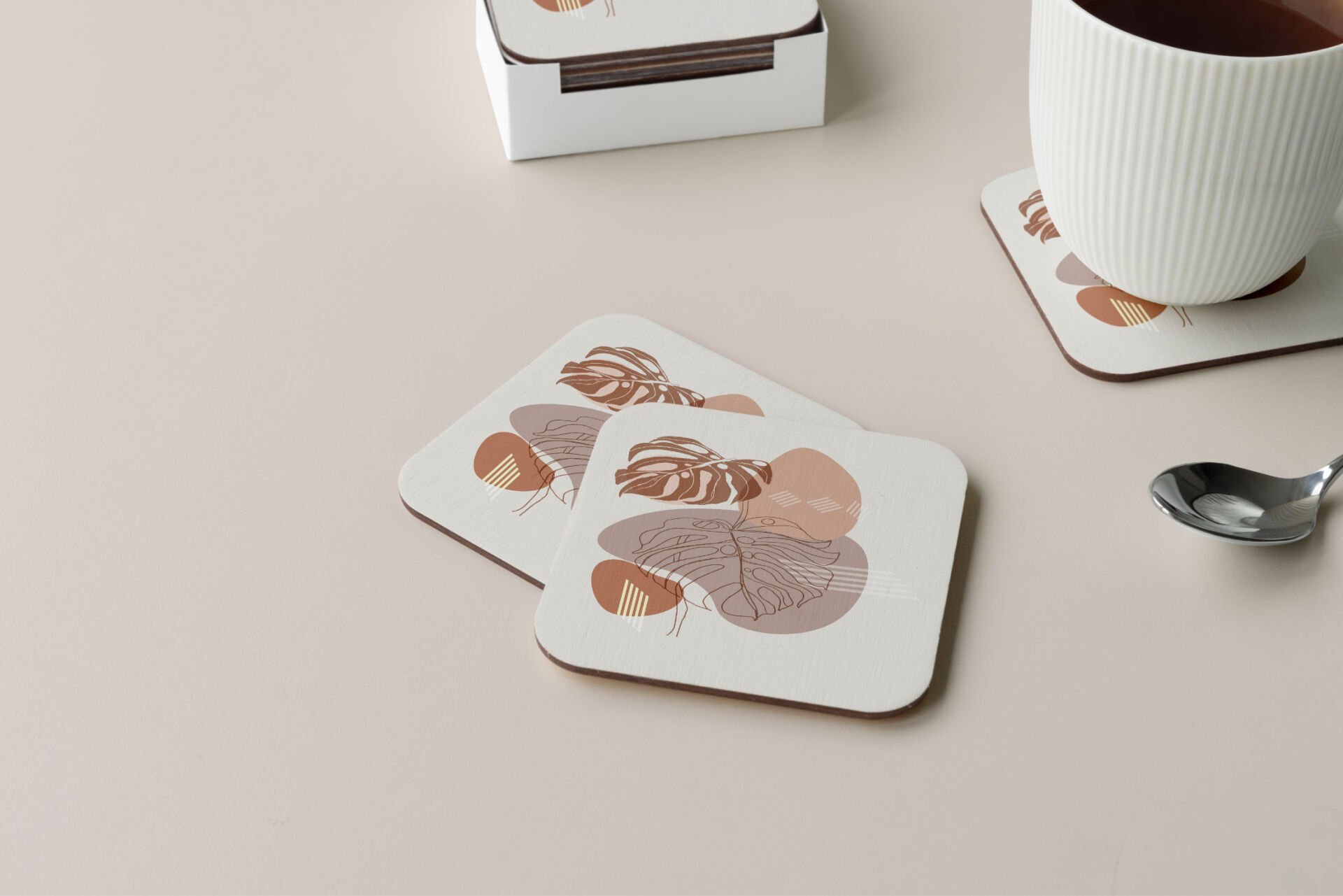 Dekoratif Bardak Altlığı Minimal Desen 299