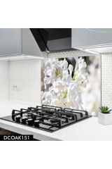Disegno Cam Ocak Arkası Koruyucu | Çiçek Desenli
