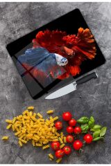 Balık | Cam Kesme Tahtası |  25 x 35 cm