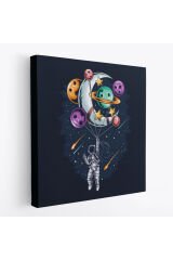 Ay ve Gezegenler İle Uçan Astronot Tablo-5097