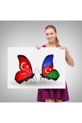 Azerbaycan Türkiye Dekoratif Kanvas Tablo-6501