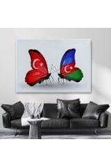 Azerbaycan Türkiye Dekoratif Kanvas Tablo-6501