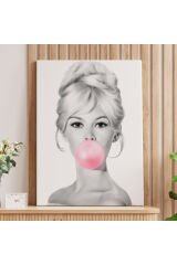 Brigitte Bardot Kabarcık Sakızlı Dekoratif Kanvas Duvar Tablosu-5108-1