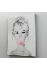 Brigitte Bardot Kabarcık Sakızlı Dekoratif Kanvas Duvar Tablosu-5108-1