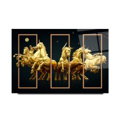 Gold Atlar Cam Tablo Özel Tasarım Ofis, Mutfak Çocuk Odası, Salon Dekorasyon