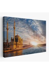 Ortaköy Camii ve Boğaziçi Köprüsü Manzarası Dekoratif Kanvas Tablo-6504
