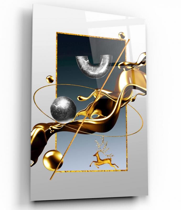 Geometrik Desen Cam Tablo Özel Tasarım Ofis, Mutfak Çocuk Odası, Salon Dekorasyon