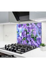 Disegno Cam Ocak Arkası Koruyucu | Çiçek Desenli