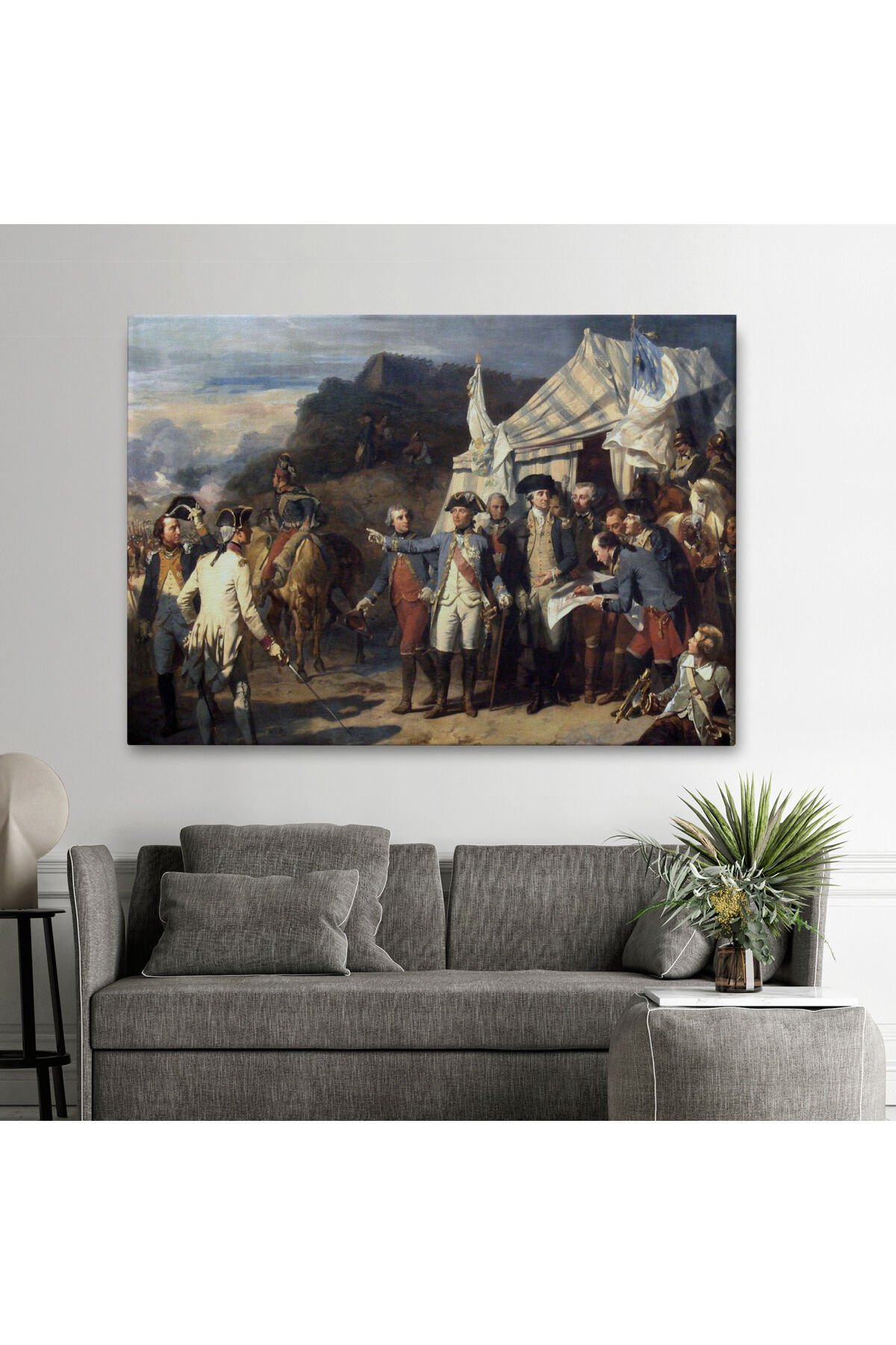 Yorktown Kuşatması Tablosu - Couder Yorktown Versailles-6546