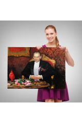 Keskin Bakışlı Atatürk Tablosu-6553