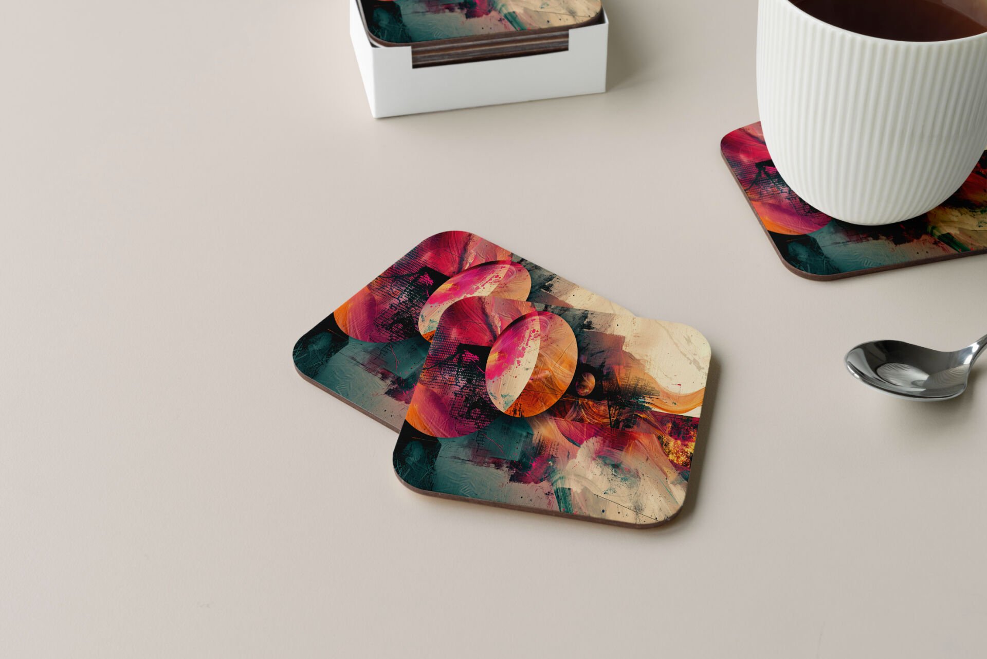 Dekoratif Bardak Altlığı Circle Design 33