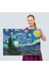 Vincent Van Gogh, Yıldızlı Gece Kanvas Tablosu-5165