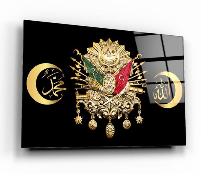 Osmanlı Tuğrası Cam Tablo Özel Tasarım Ofis, Mutfak Çocuk Odası, Salon Dekorasyon
