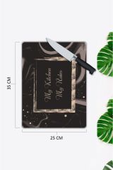 My Kitchen My Rules | Cam Kesme Tahtası |  25 x 35 cm