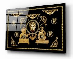 Gold Desenler Cam Tablo Özel Tasarım Ofis, Mutfak Çocuk Odası, Salon Dekorasyon