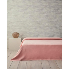 English Home Plain Pamuklu Çift Kişilik Pike 200x220 cm Pembe