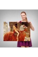 Lady Godiva Tablosu - At Üstünde Çıplak Kadın-6583