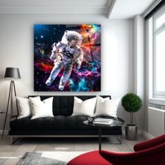 Astronot Cam Tablo Özel Tasarım Ofis, Mutfak Çocuk Odası, Salon Dekorasyon
