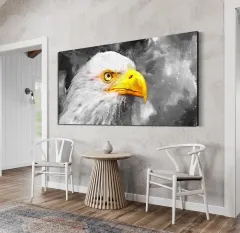 Dekoratif Baskı Şahin Kanvas Tablo