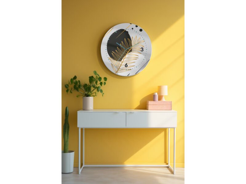 Dekoratif Cam Duvar Saati-124