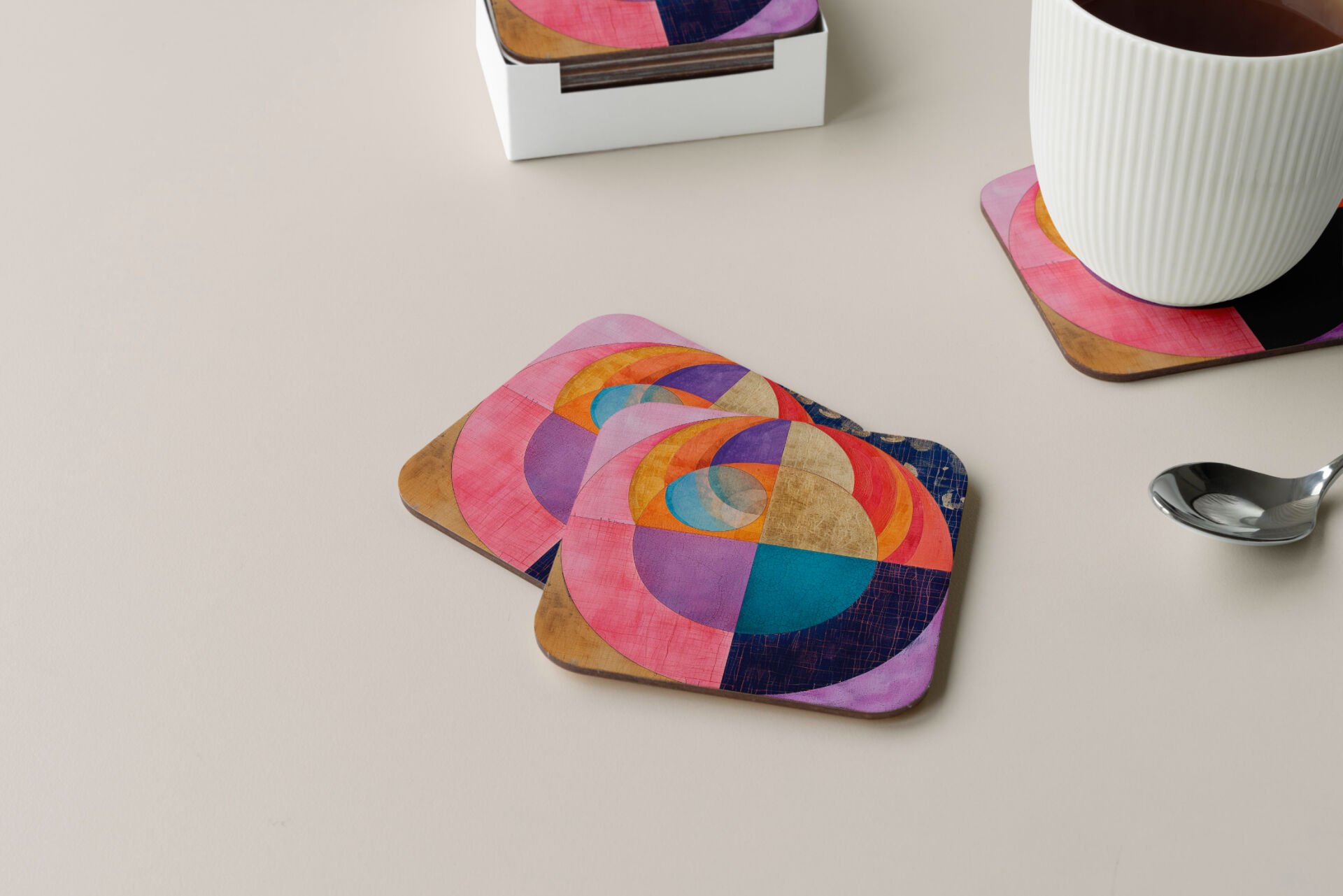 Dekoratif Bardak Altlığı Circle Design 92
