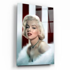 Marilyn Monroe Cam Tablo Özel Tasarım Ofis, Mutfak Çocuk Odası, Salon Dekorasyon