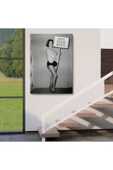 Kadın Hakları Feminist Vintage Kadın Kanvas Tablo-5235