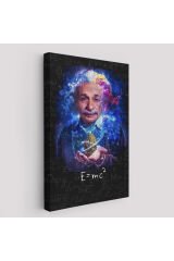 Albert Einstein E=mc2 Kanvas Tablo, Matematik Öğretmeninin Hediyesi-5244