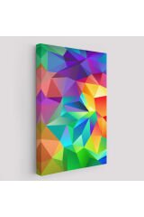 Renkli Geometrik Şekiller Çok Renkli Soyut Kanvas Tablo-5250