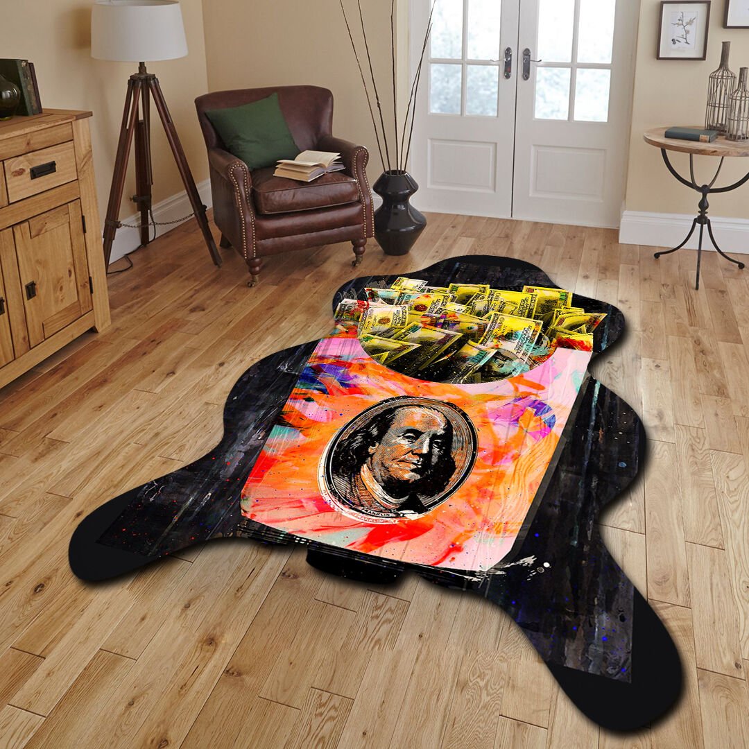 Dekoratif, 3D Baskılı  Özel Tasarım, Lazer Kesim, İnce, Kaymaz Taban Halı 77
