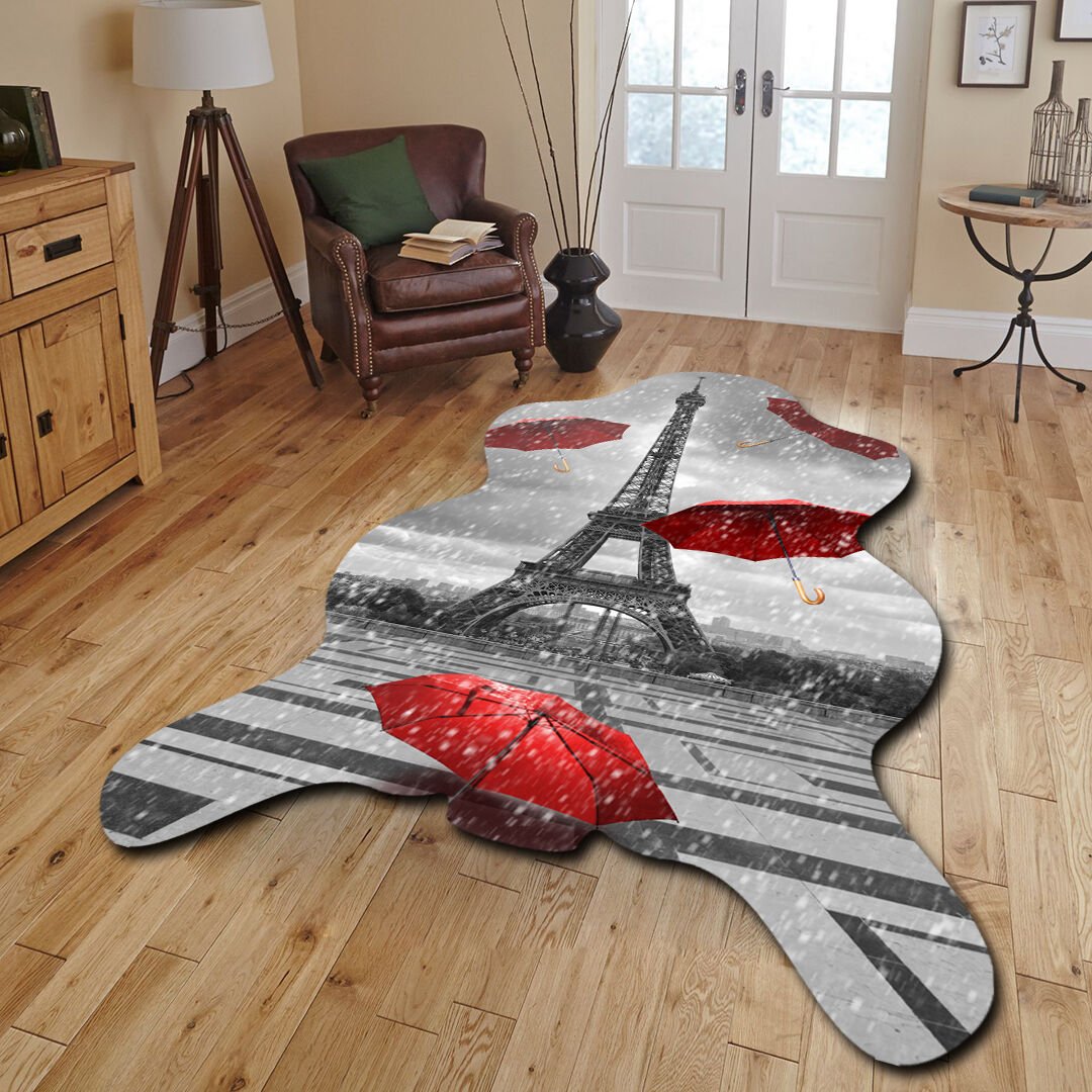 Dekoratif, 3D Baskılı  Özel Tasarım, Lazer Kesim, İnce, Kaymaz Taban Halı 75