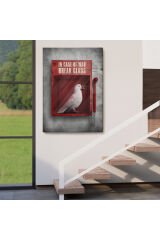 Savaş Durumunda Camı Kır Güvercin Kanvas Tablo-5258
