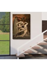 Dante ve Virgil Cehennemde William Adolphe Bouguereau Klasik Kanvas Tablo-5265