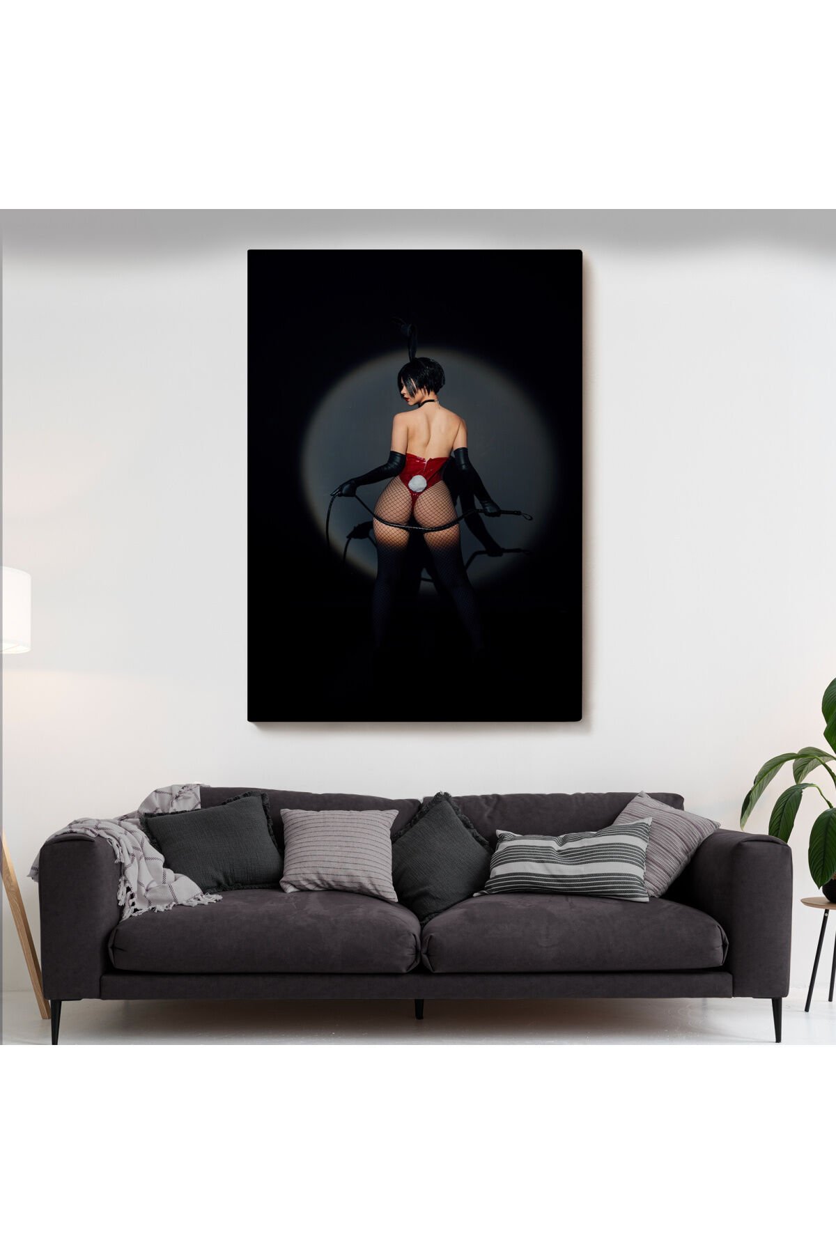 Çıplak Seksi Kadın Vintage İç Çamaşırı Yatak Odası Duvar Tablosu-5267