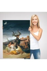 Cadılar Bayramı, Francisco Goya Cadılık Meclisi Sanatı Kanvas Tablo-5270
