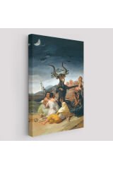 Cadılar Bayramı, Francisco Goya Cadılık Meclisi Sanatı Kanvas Tablo-5270
