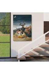 Cadılar Bayramı, Francisco Goya Cadılık Meclisi Sanatı Kanvas Tablo-5270