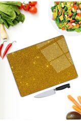 Sarı Simler | Cam Kesme Tahtası |  25 x 35 cm