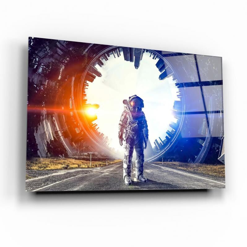 Astronot Cam Tablo Özel Tasarım Ofis, Mutfak Çocuk Odası, Salon Dekorasyon