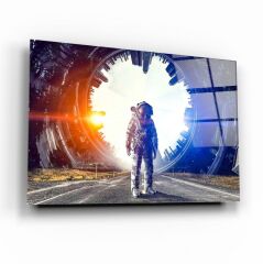 Astronot Cam Tablo Özel Tasarım Ofis, Mutfak Çocuk Odası, Salon Dekorasyon