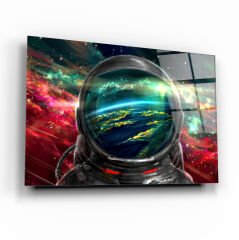 Astronot Cam Tablo Özel Tasarım Ofis, Mutfak Çocuk Odası, Salon Dekorasyon