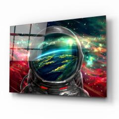 Astronot Cam Tablo Özel Tasarım Ofis, Mutfak Çocuk Odası, Salon Dekorasyon