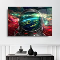 Astronot Cam Tablo Özel Tasarım Ofis, Mutfak Çocuk Odası, Salon Dekorasyon