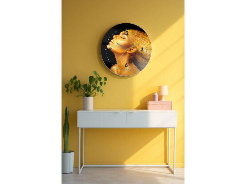 Dekoratif Cam Duvar Saati-301