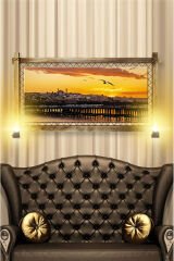 RUSTİK IŞIKLI İstanbul Kanvas Rustik Tablo O