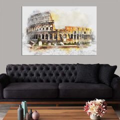 Dekoratif Baskı Roma Kolezyum (Colosseum) Kanvas Tablo